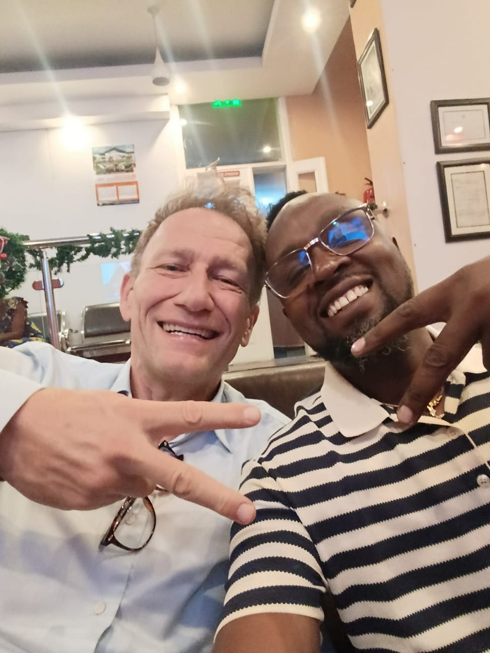 'AAR' Board Director and 'Experts' Director having a light moment in Kampala, Uganda, 2025